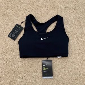 Black Nike Swoosh Bra